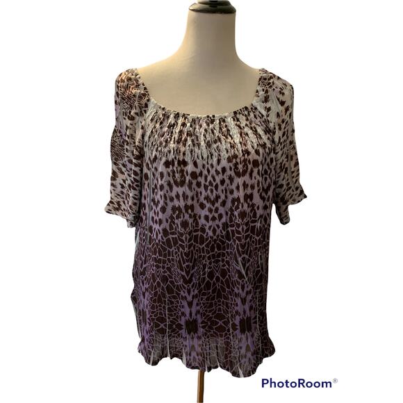 Lane Bryant Purple & White Top SIZE 14/16 - Picture 1 of 9